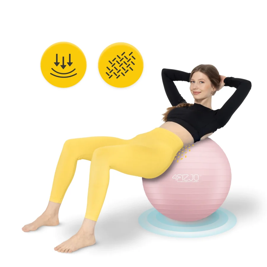 Treningsball 55 cm rosa – bilde 6 av 8