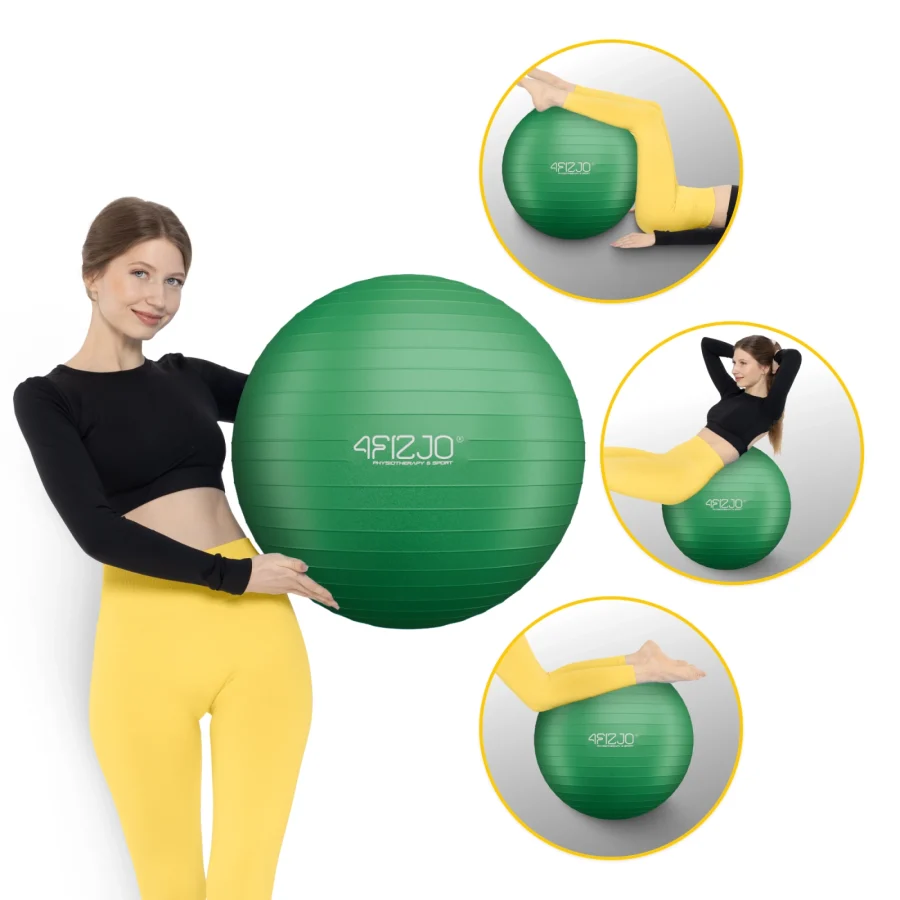 Treningsball 65 cm grønn – bilde 2 av 8