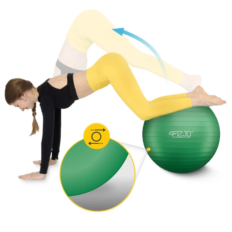 Treningsball 65 cm grønn – bilde 6 av 8