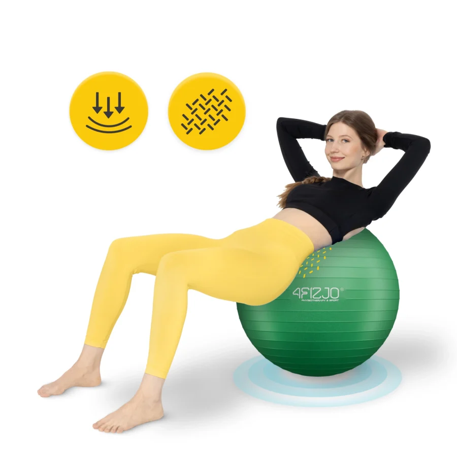 Treningsball 65 cm grønn – bilde 8 av 8