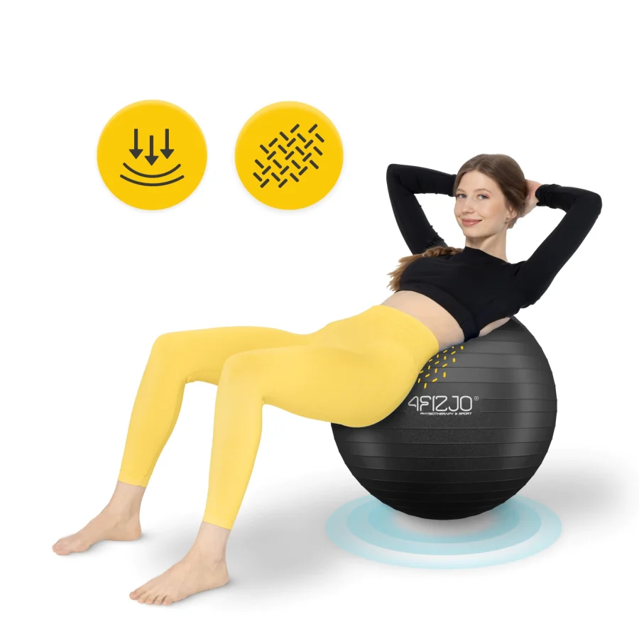 Treningsball 65 cm svart – bilde 6 av 8