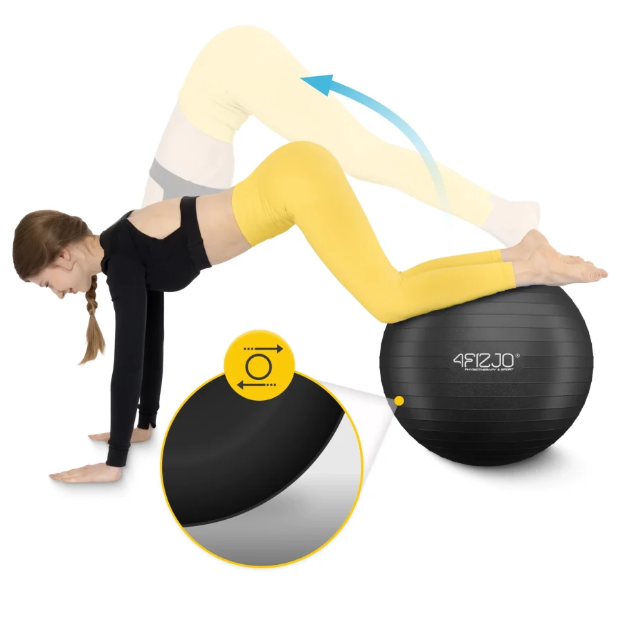 Treningsball 65 cm svart – bilde 7 av 8