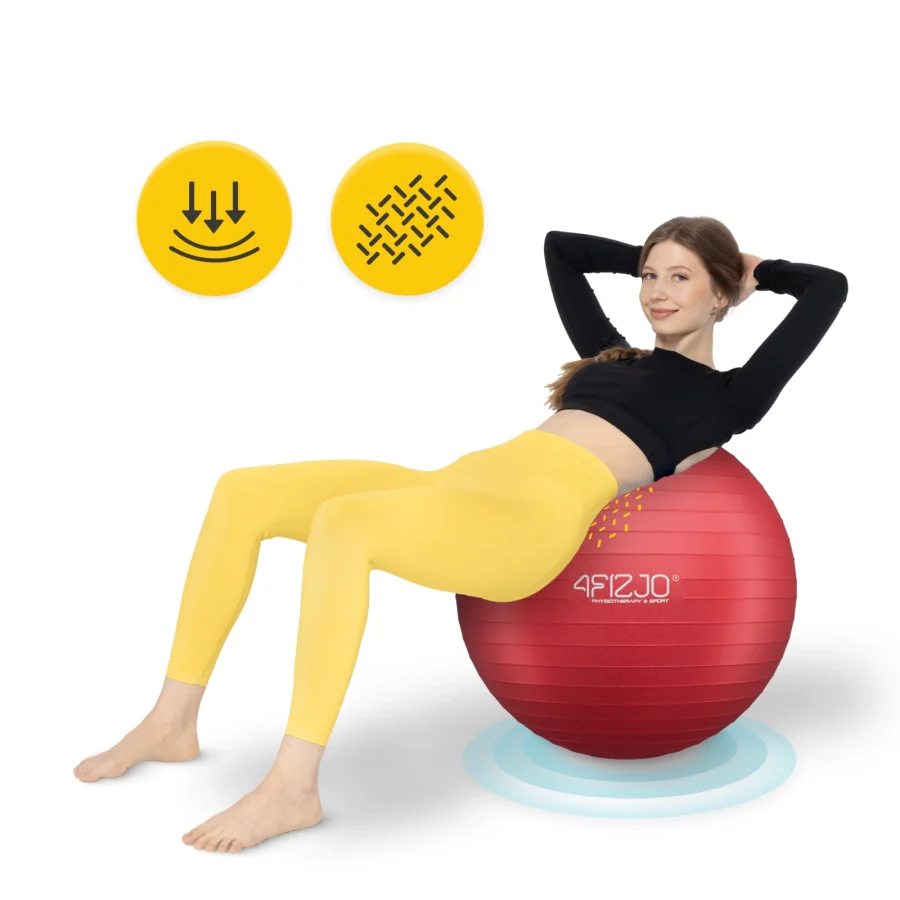 Treningsball 75 cm rød – bilde 6 av 8