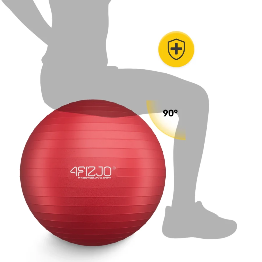 Treningsball 75 cm rød – bilde 7 av 8