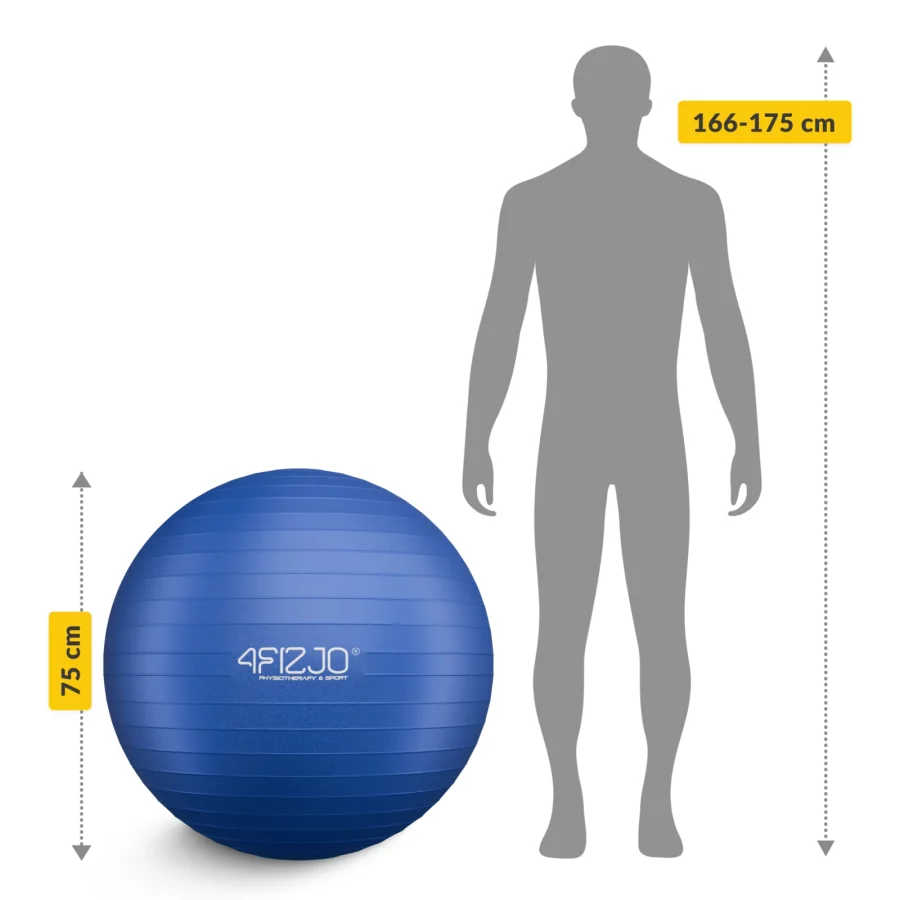 Treningsball 75 cm marineblå – bilde 3 av 8