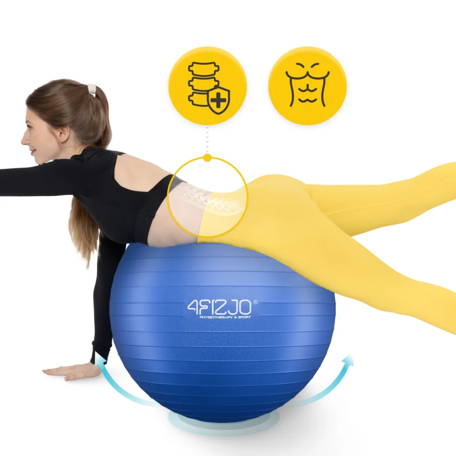 Treningsball 75 cm marineblå – bilde 5 av 8