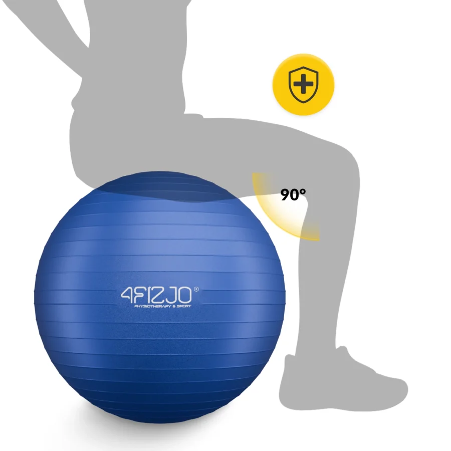 Treningsball 75 cm marineblå – bilde 7 av 8