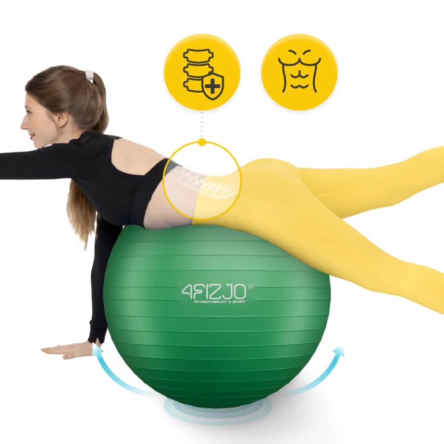 Treningsball 85 cm grønn – bilde 3 av 8