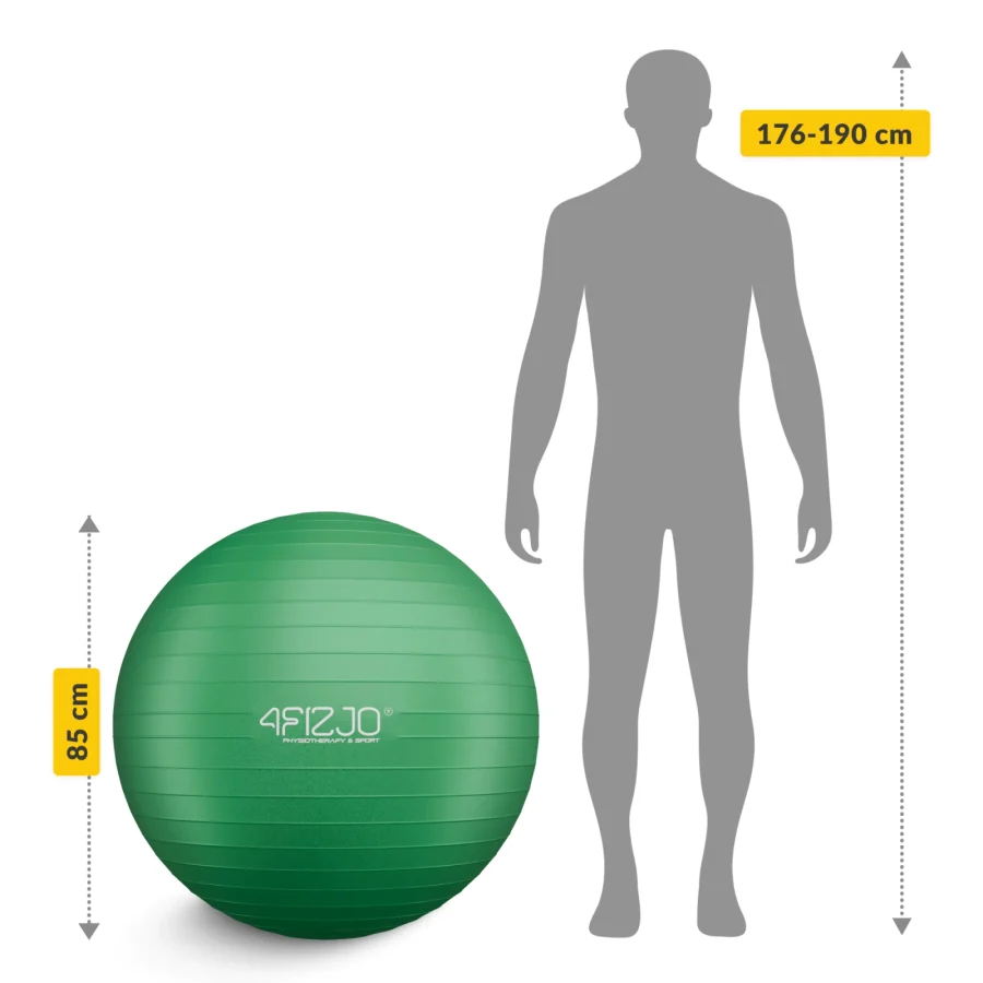 Treningsball 85 cm grønn – bilde 5 av 8
