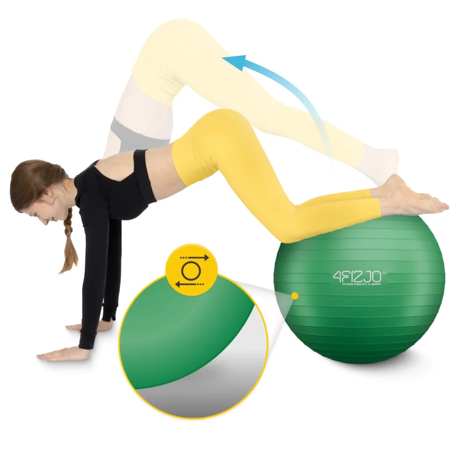 Treningsball 85 cm grønn – bilde 7 av 8