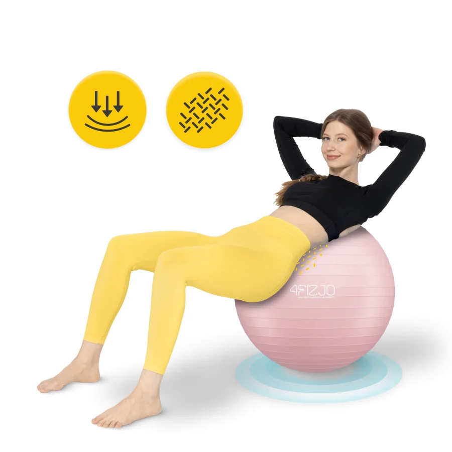 Treningsball 65 cm rosa – bilde 6 av 8