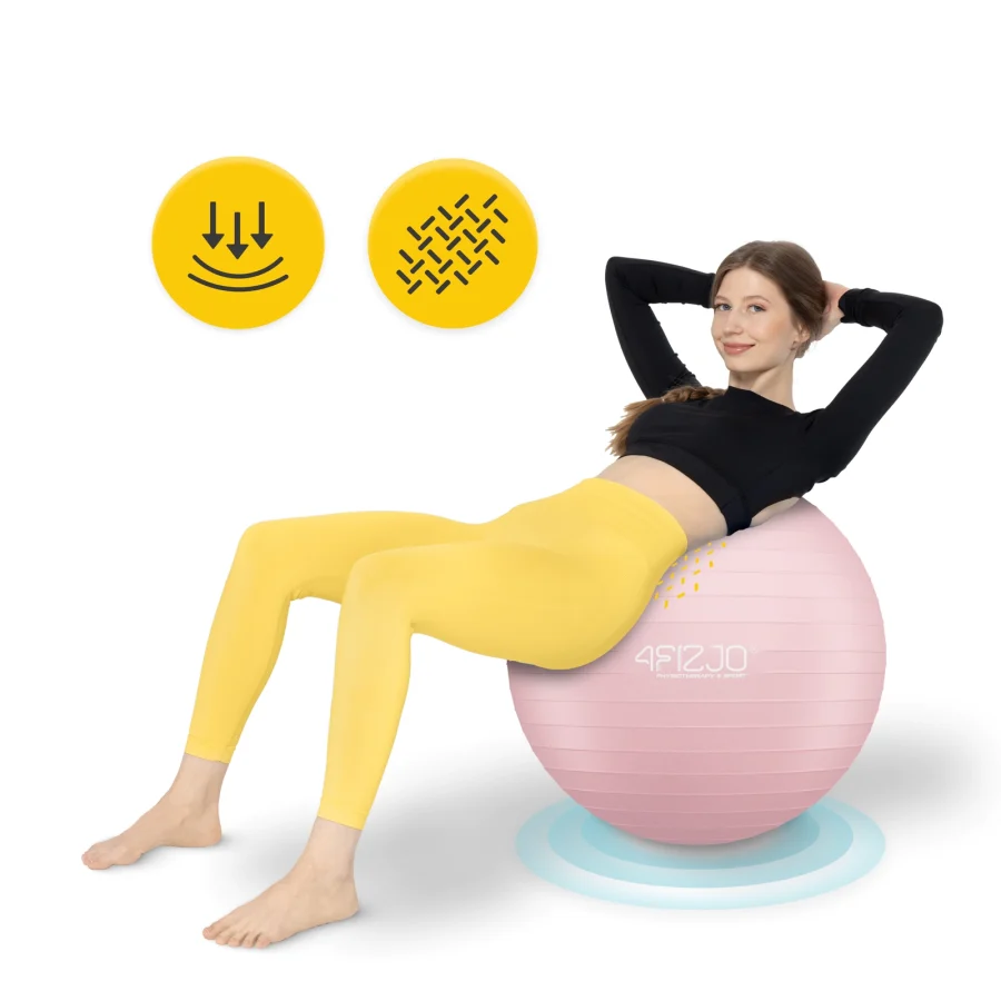 Treningsball 75 cm rosa – bilde 3 av 8