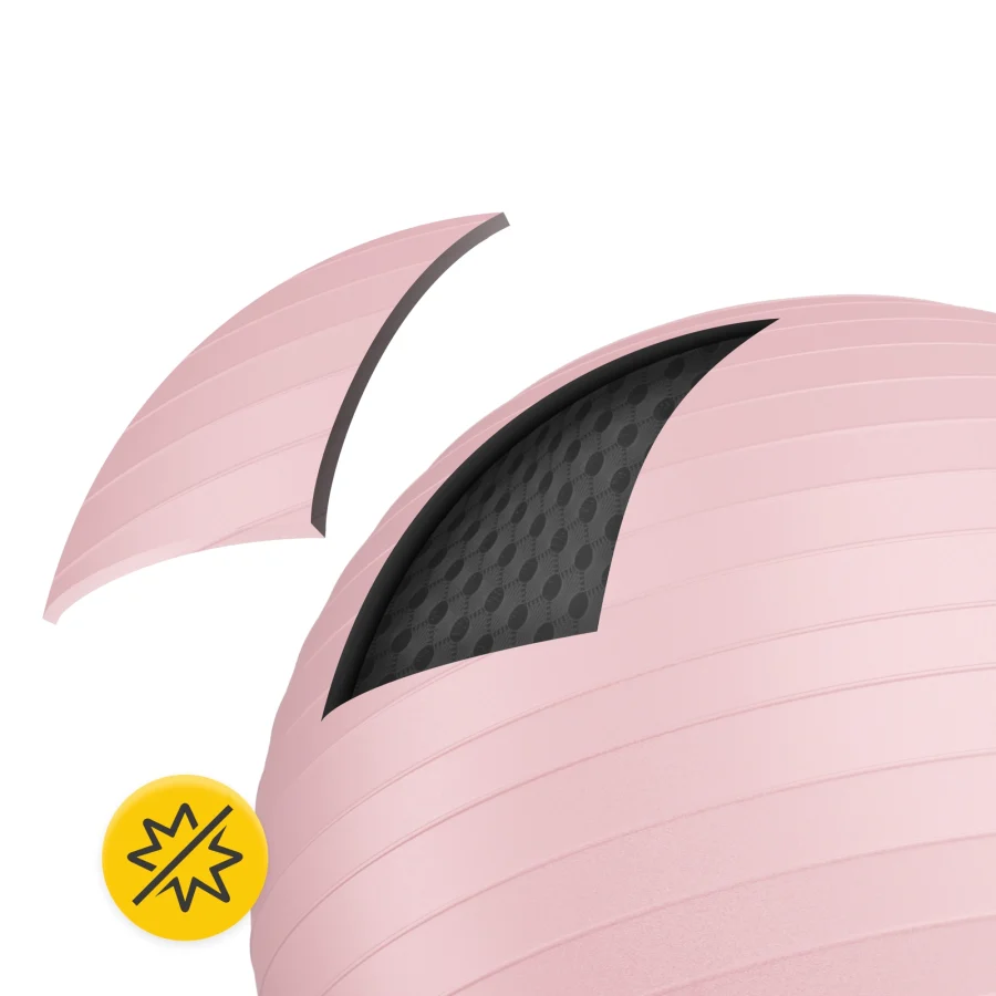 Treningsball 75 cm rosa – bilde 4 av 8