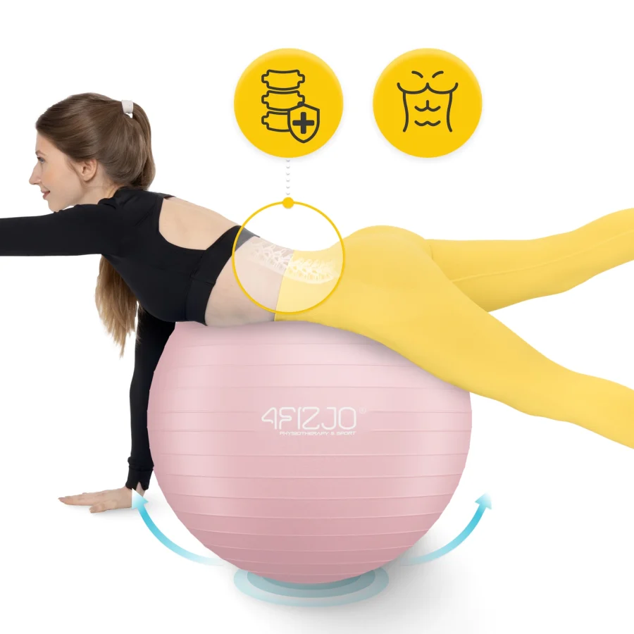 Treningsball 85 cm rosa – bilde 3 av 8