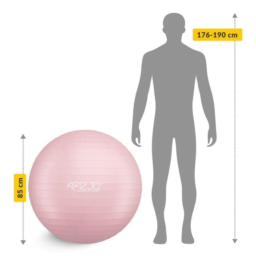 Treningsball 85 cm rosa – bilde 5 av 8