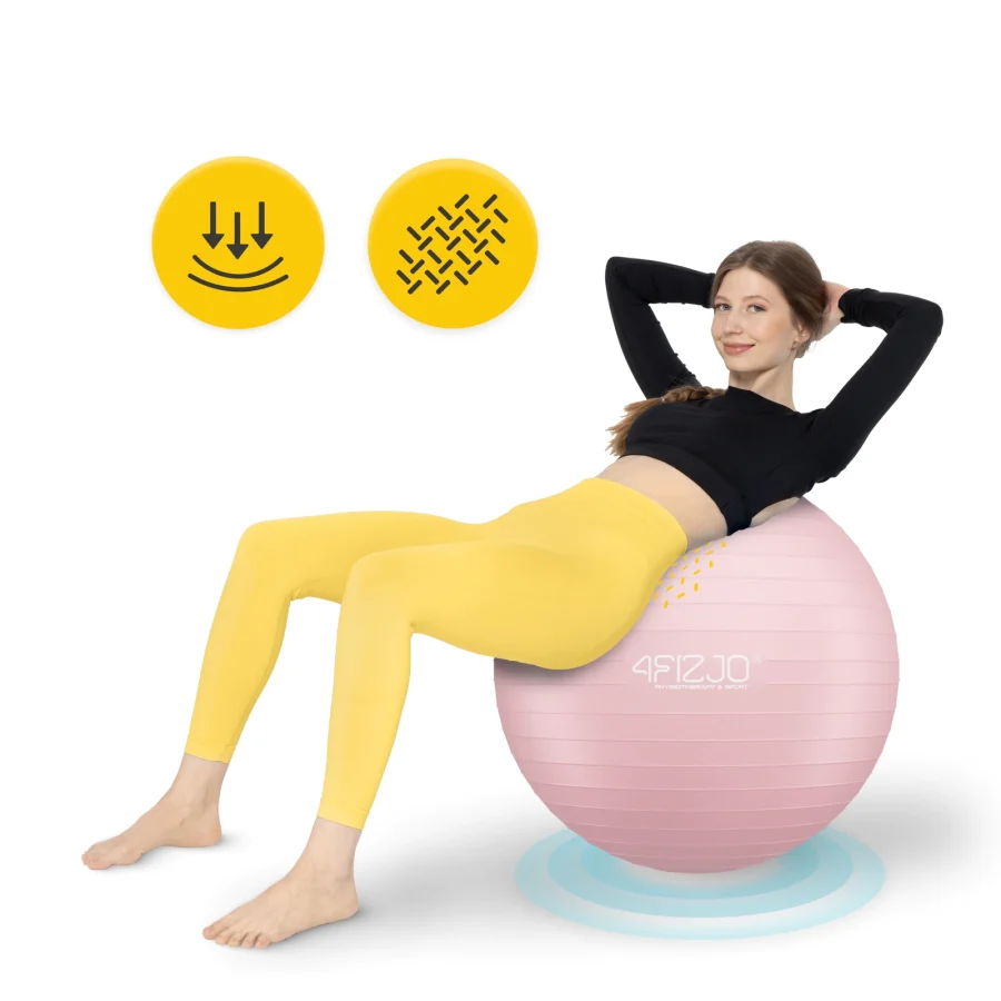 Treningsball 85 cm rosa – bilde 6 av 8