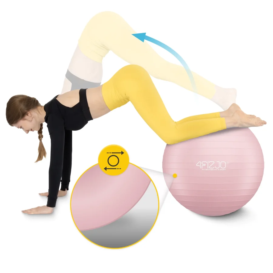 Treningsball 85 cm rosa – bilde 7 av 8