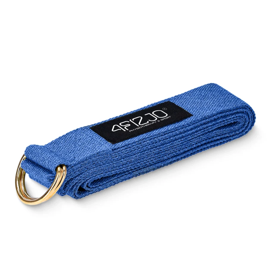 Yogastropp i bomull – 300 × 4 cm, marineblå – bilde 8 av 8