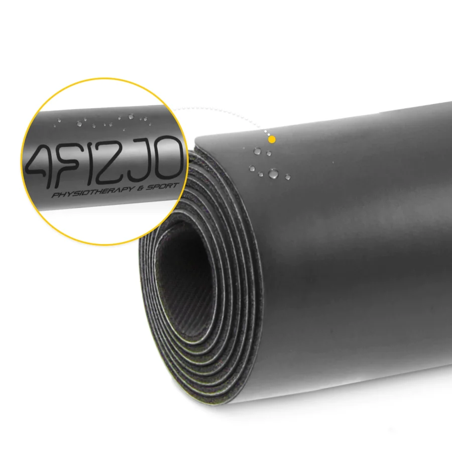 Sklisikker Yoga- og treningsmatte 4 mm svart – bilde 7 av 8
