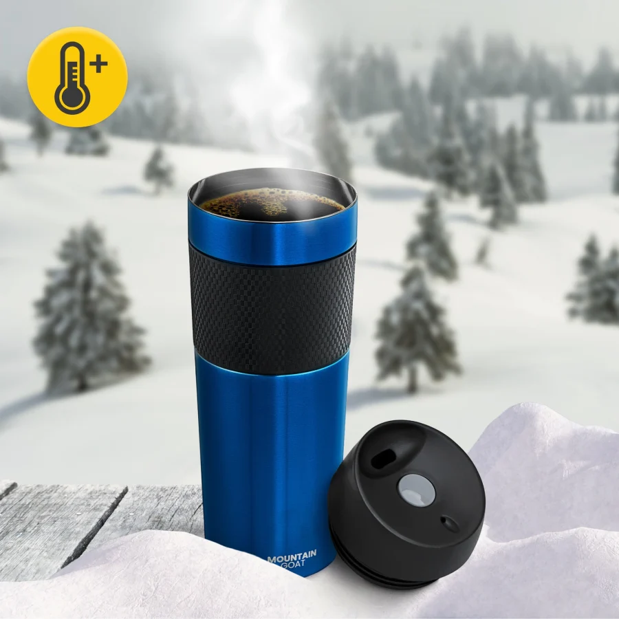 Termokrus travel 400 ml blå – Mountain Goat – bilde 8 av 8