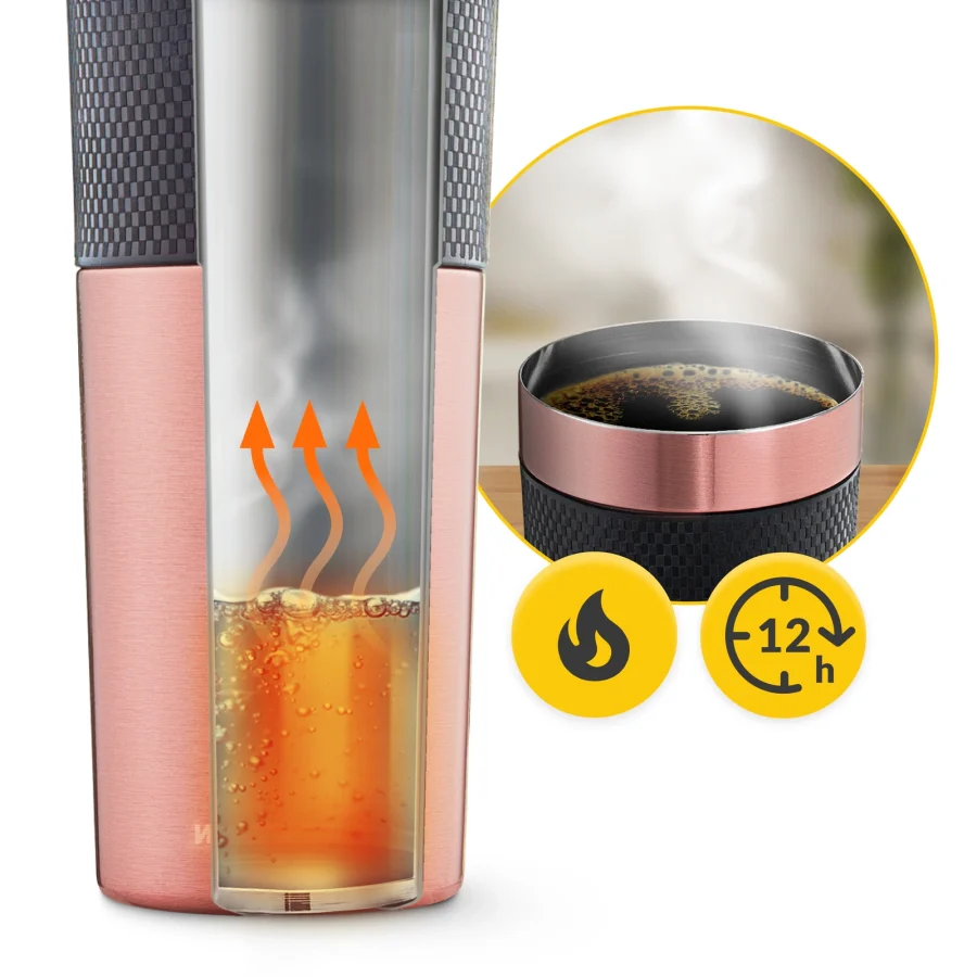 Termokopp TRAVEL 450 ml – rosa – Mountain Goat – bilde 3 av 8