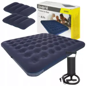 Avenli Dobbel Luftmadrass 203 X 183 X 22 Cm Med Pumpe Og Puter