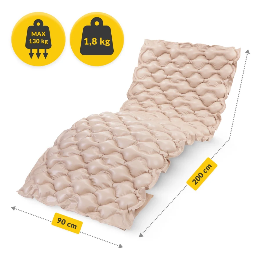 Trykkavlastende luftmadrass STD med pumpe – 200 × 90 cm – bilde 2 av 8
