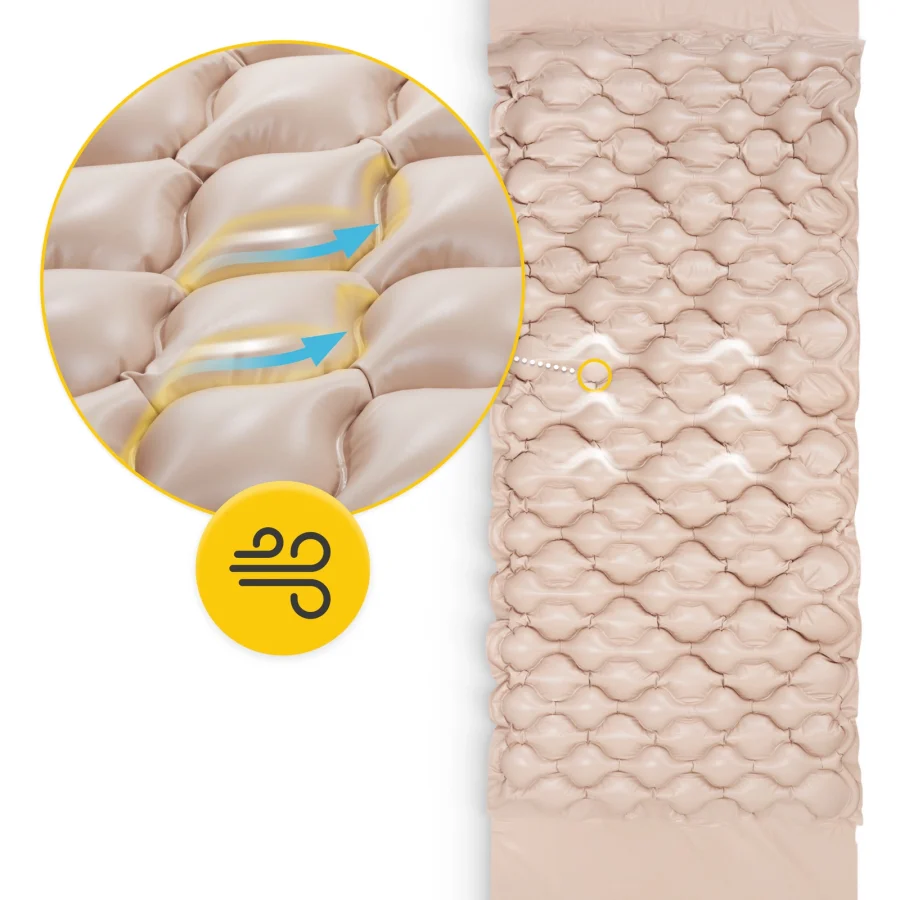 Trykkavlastende luftmadrass STD med pumpe – 200 × 90 cm – bilde 3 av 8