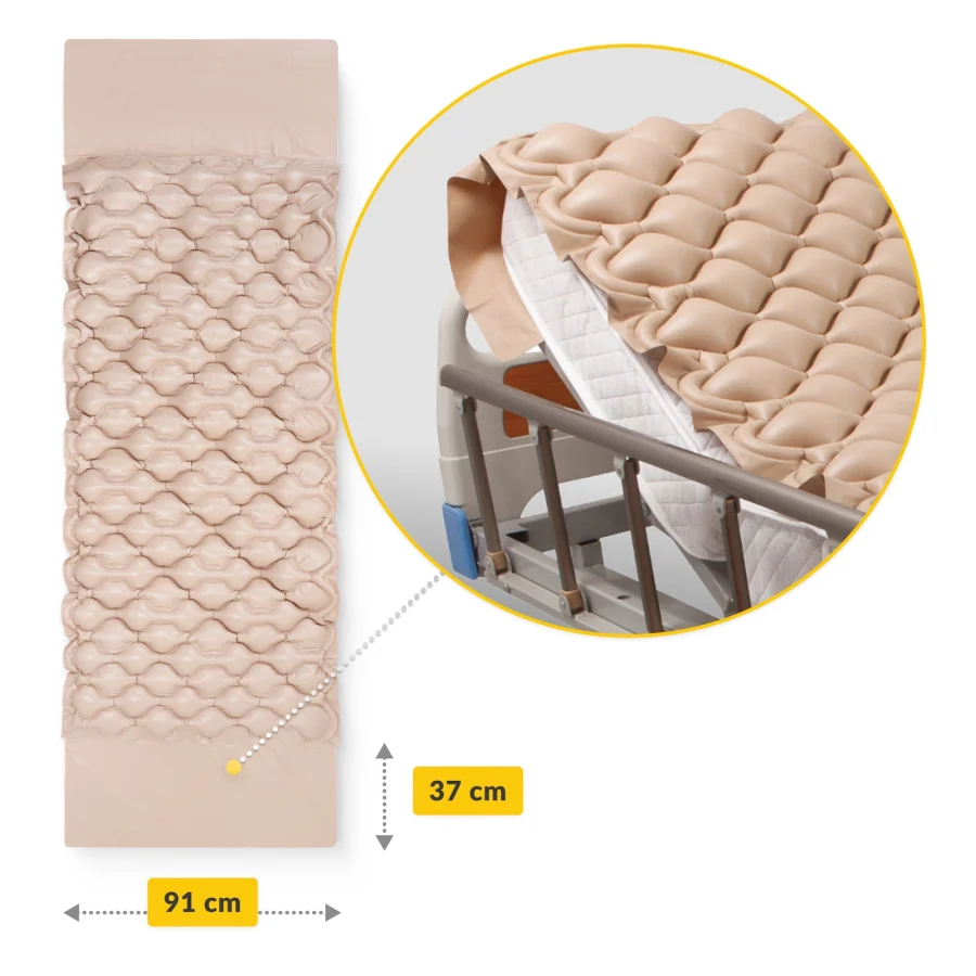 Trykkavlastende luftmadrass STD med pumpe – 200 × 90 cm – bilde 4 av 8