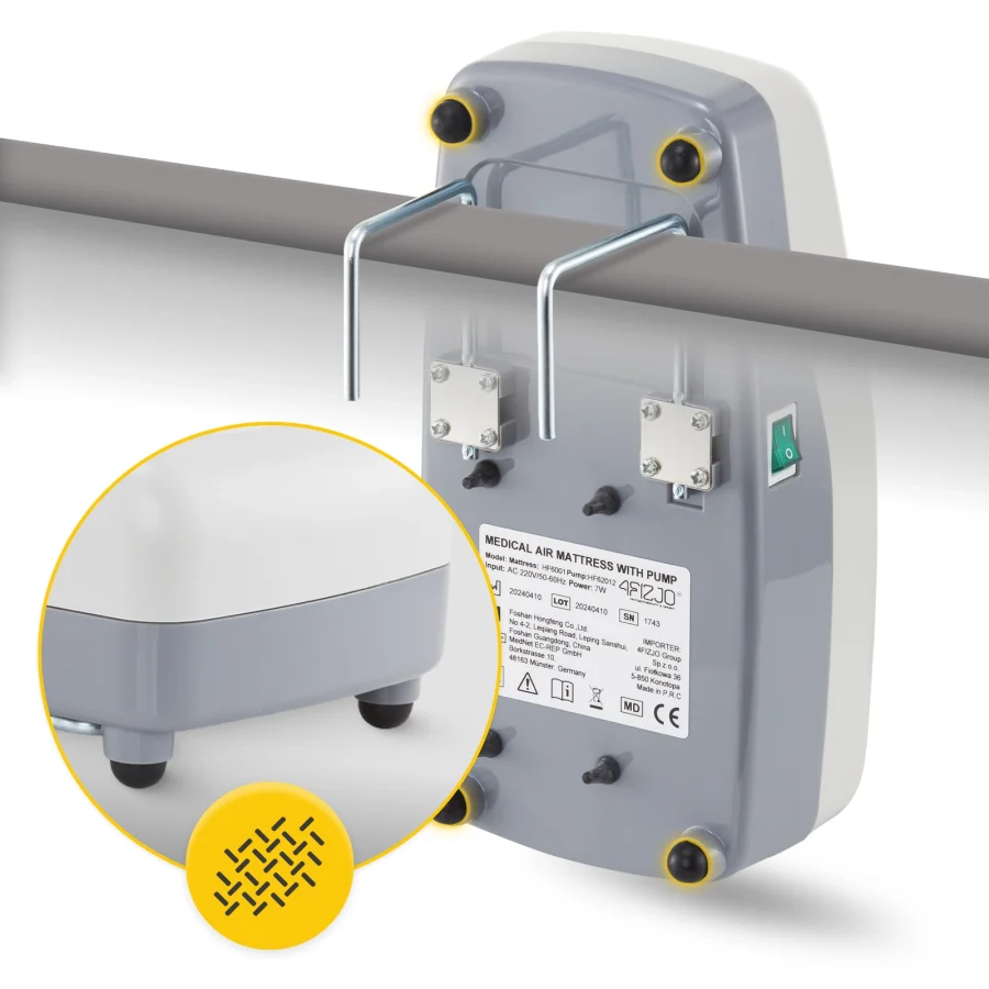 Trykkavlastende luftmadrass STD med pumpe – 200 × 90 cm – bilde 6 av 8