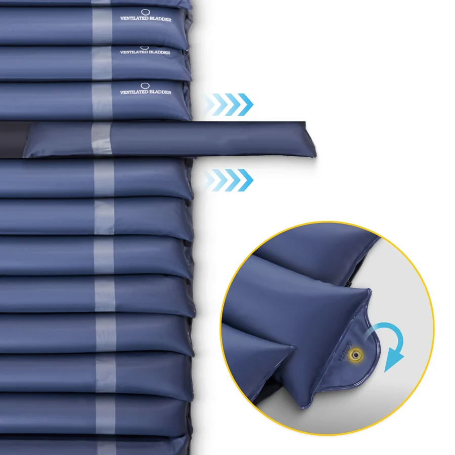 Trykkavlastende luftmadrass MED med pumpe – 190 × 85 cm – bilde 8 av 8