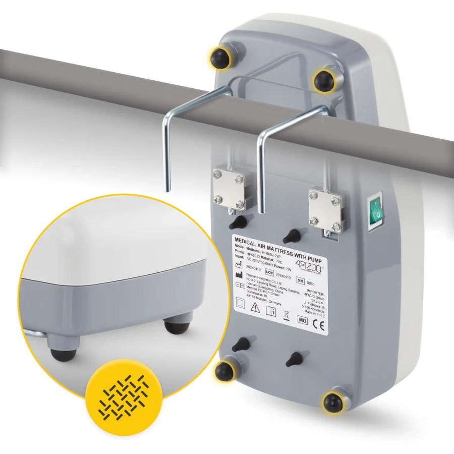 Trykkavlastende luftmadrass PRO med pumpe – 186 × 80 cm – bilde 6 av 8