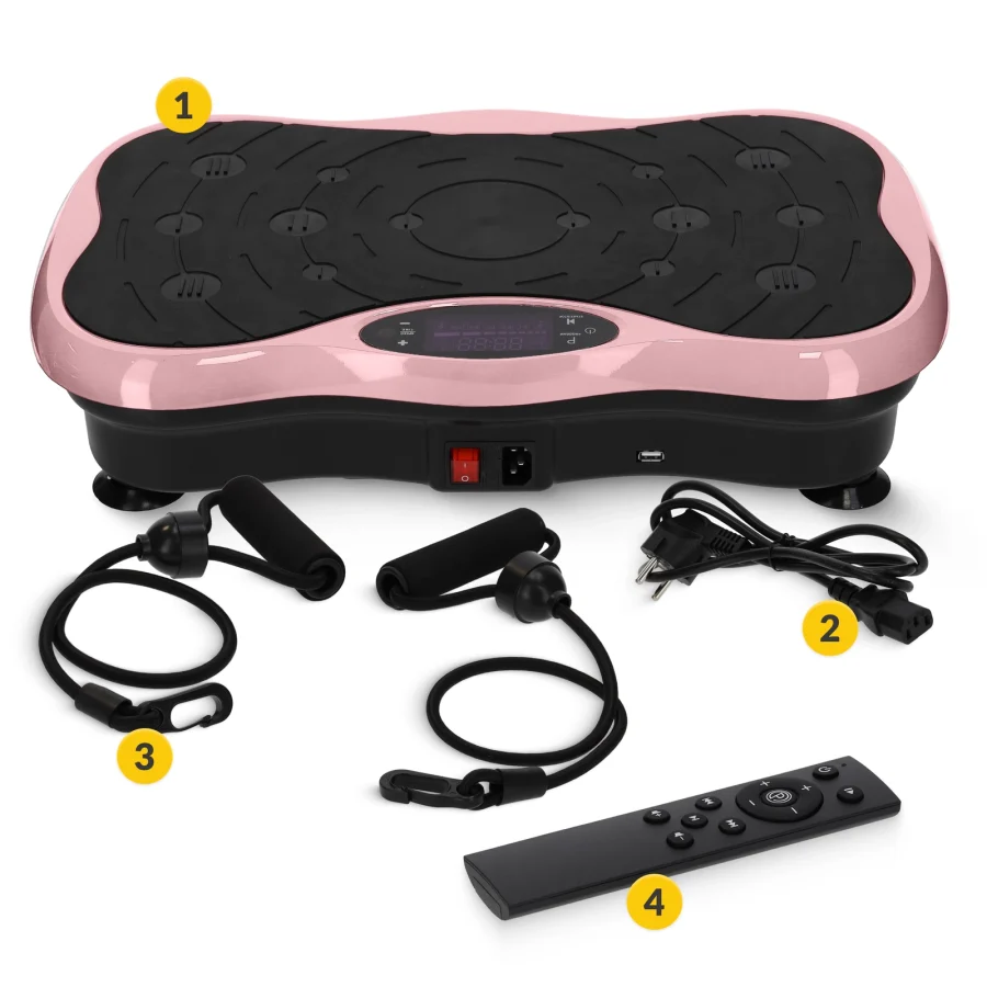Vibrasjonsplate ULTRA+ – 200 W, 5 programmer, rosa – bilde 5 av 8