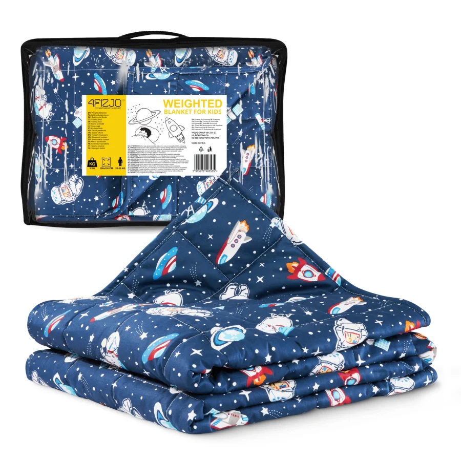Vektdyne for barn 3 kg – 100 × 150 cm, marineblå – bilde 1 av 8