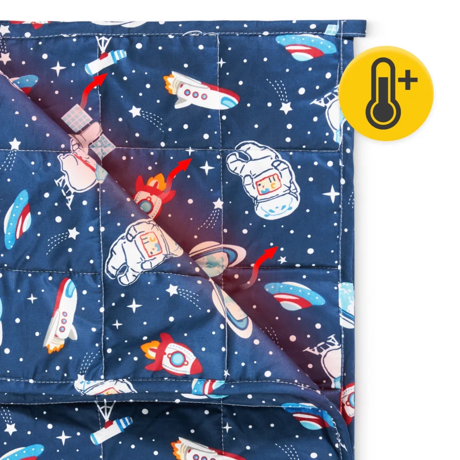 Vektdyne for barn 4 kg – 100 × 150 cm, marineblå – bilde 4 av 8