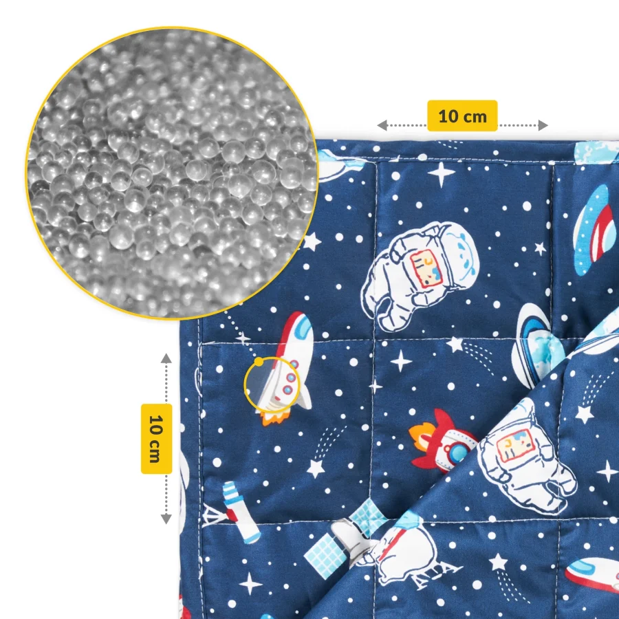 Vektdyne for barn 5 kg – 100 × 150 cm, marineblå – bilde 5 av 8