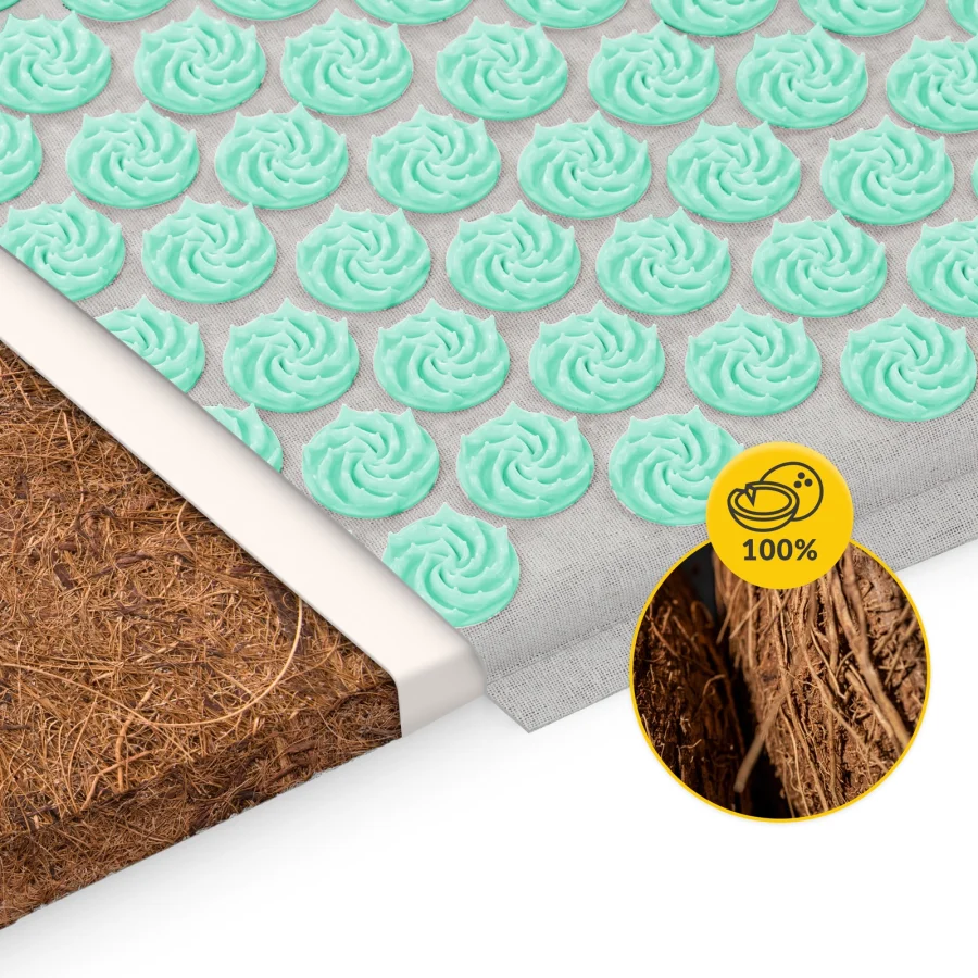 ECO akupressurmatte med bokhveteskall og kokosnøtt mynte – bilde 3 av 8