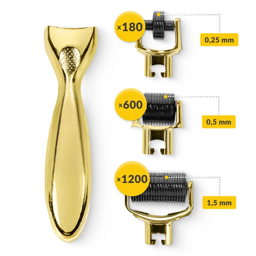 Derma roller-sett 3-i-1 – utskiftbare hoder – bilde 2 av 8