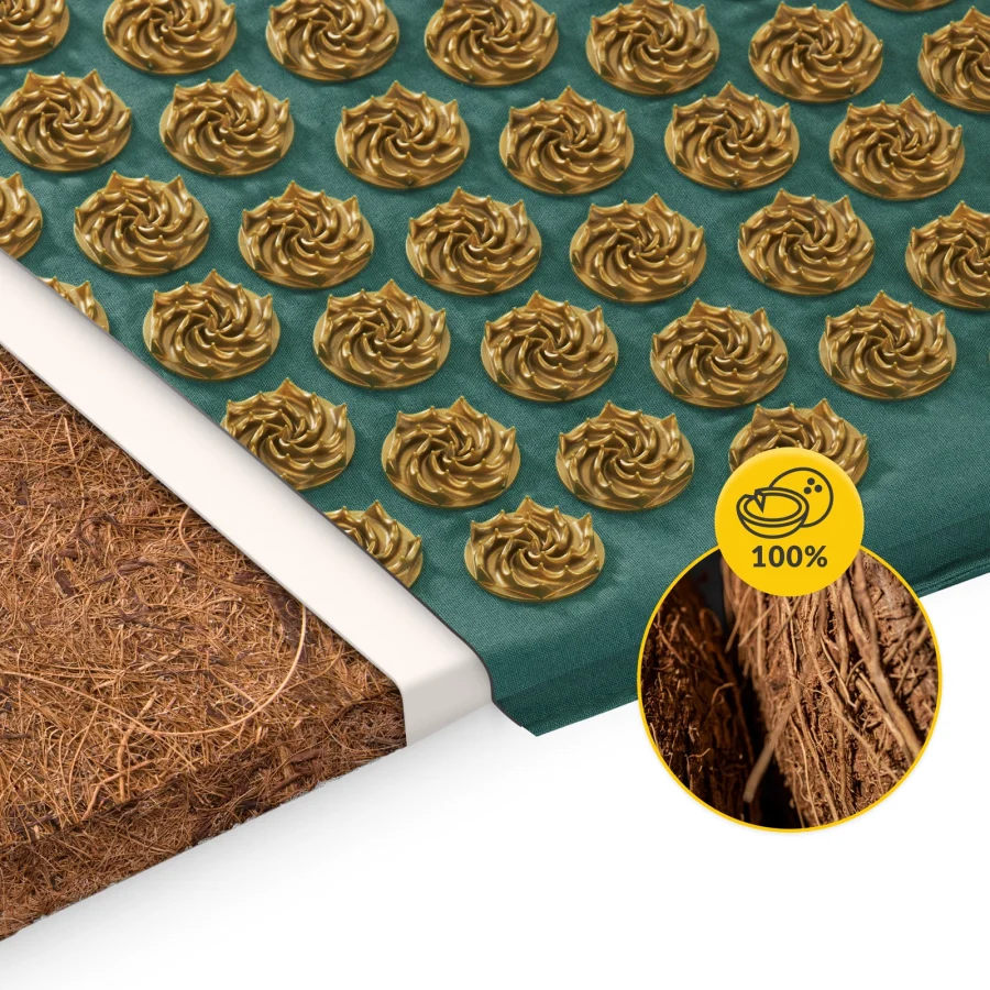 ECO akupressurmatte med pute XL grønn – bilde 3 av 8