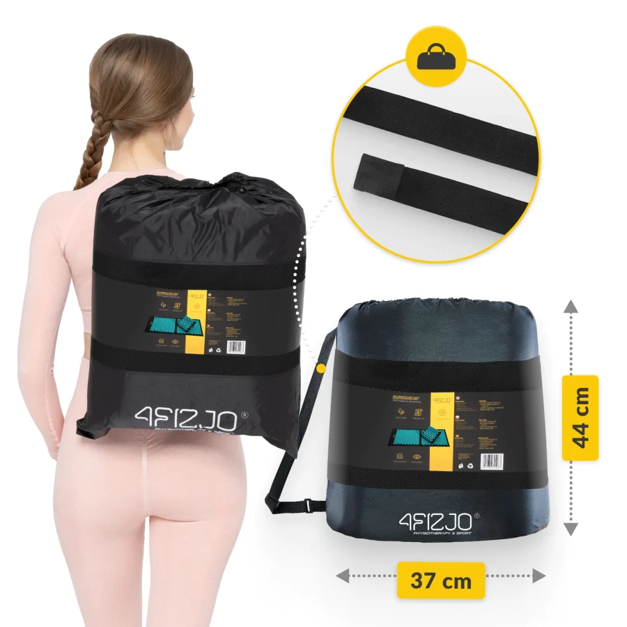 Ergo akupressurmatte med pute XL blå – bilde 4 av 8