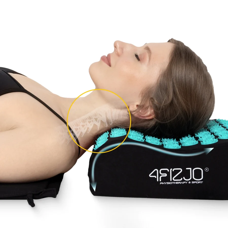Ergo akupressurmatte med pute XL blå – bilde 6 av 8
