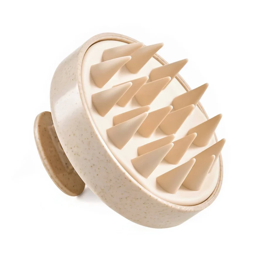 Beige hodemassasjebørste – bilde 3 av 6