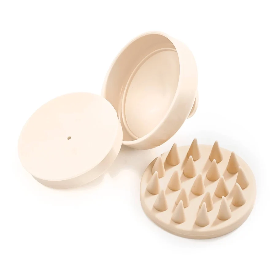 Beige hodemassasjebørste – bilde 5 av 6