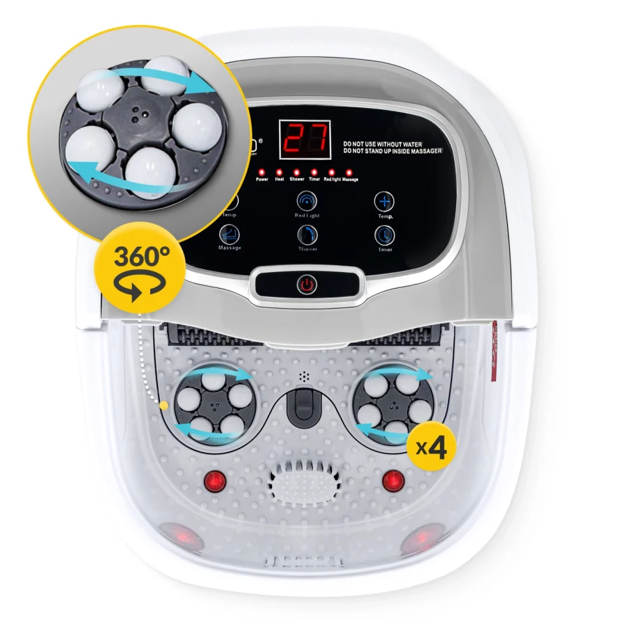 Elektrisk fotbad PRO+ med shiatsu og vannmassasje – bilde 5 av 8