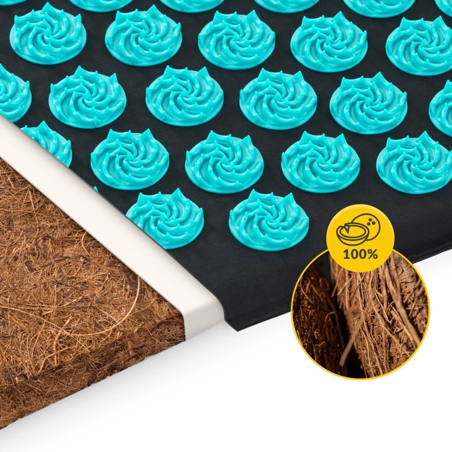ECO akupressurmatte med pute XL blå – bilde 3 av 8