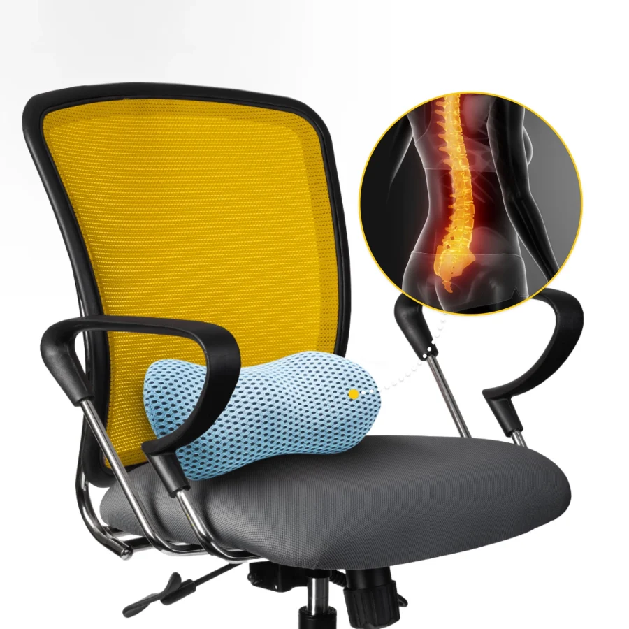 Ergonomisk korsryggpute med memoryskum – blå – bilde 3 av 8