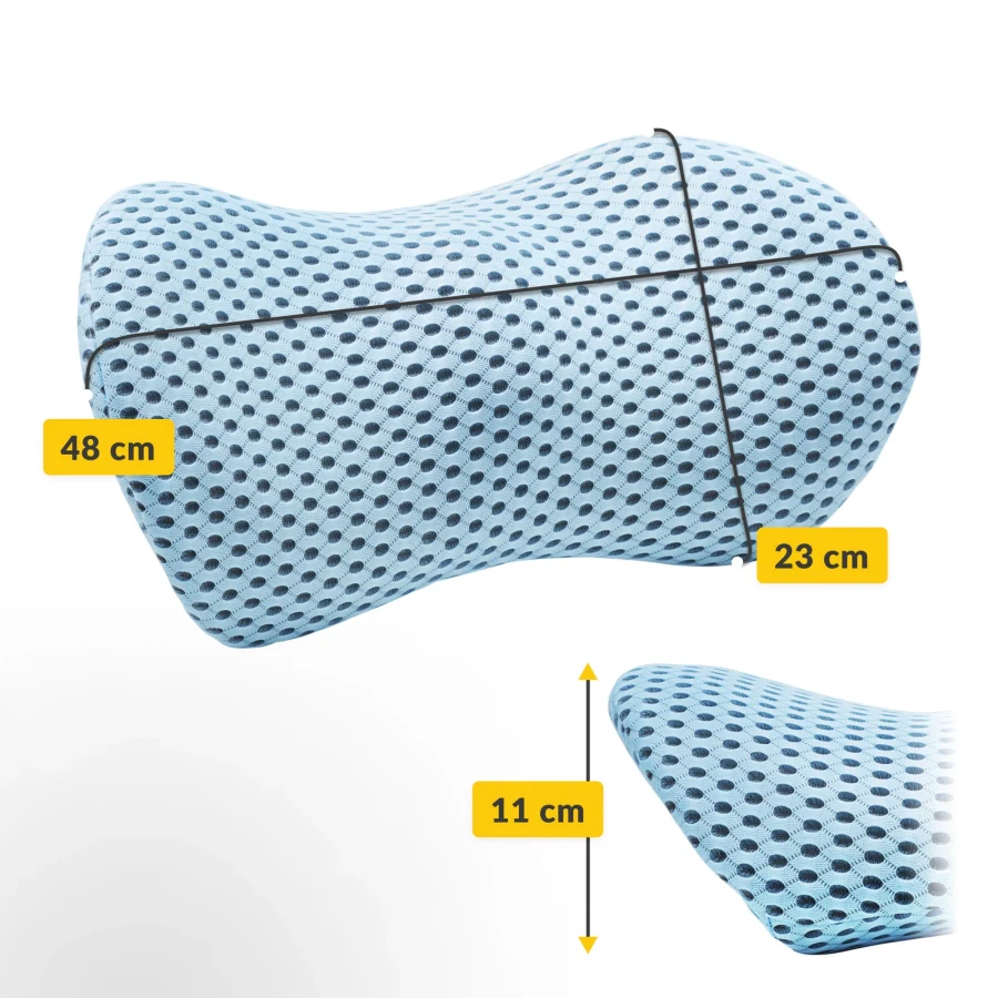 Ergonomisk korsryggpute med memoryskum – blå – bilde 4 av 8