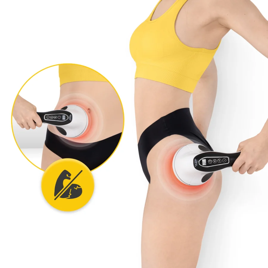 Håndholdt massasjeapparat Body Shaping med varme – hvit – bilde 7 av 8
