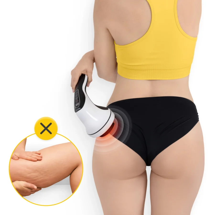 Håndholdt massasjeapparat Body Shaping med varme – hvit – bilde 8 av 8