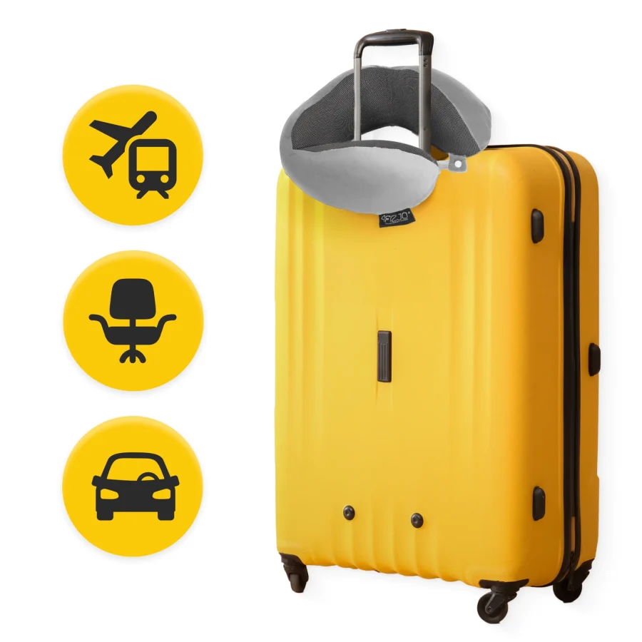 Reisepute i croissantform – grå – bilde 3 av 8